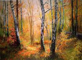 bieriozy - jesienny pejzaz, ziwopis, bieriozy - оригинал