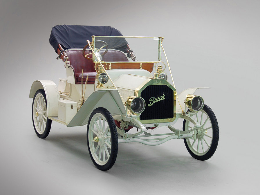 Ретро-автомобили Buick 1908 г. - кабриолет, бьюик, ретро, машина, автомобиль - оригинал