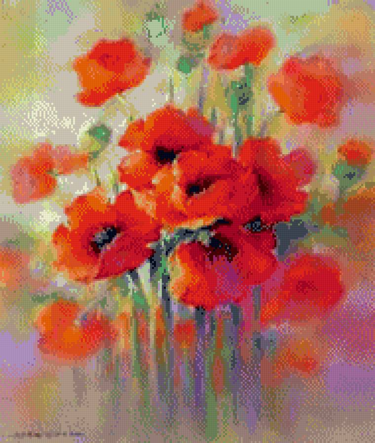 Maki - ziwopis, cwety, maki - предпросмотр