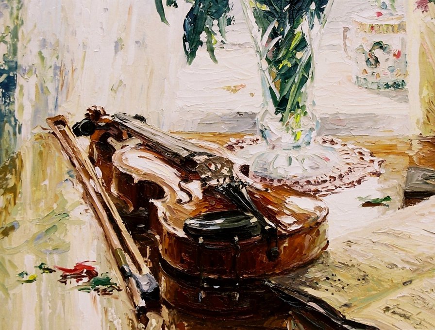 Martwa natura ze skrzypcami - naturmort - оригинал