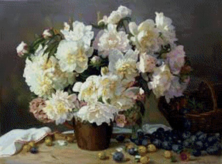 peonie - peonie, ziwopis, cwety - предпросмотр