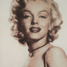 Схема вышивки «Мерилин Монро»