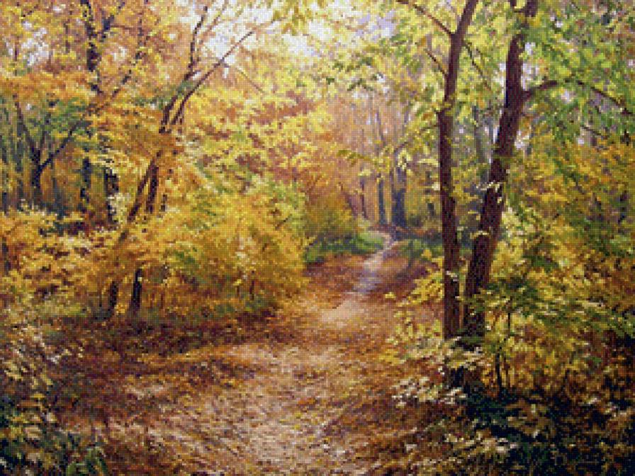 осень - живопись, картина - предпросмотр