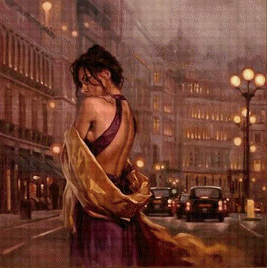 вечер - девушка, вечер - предпросмотр