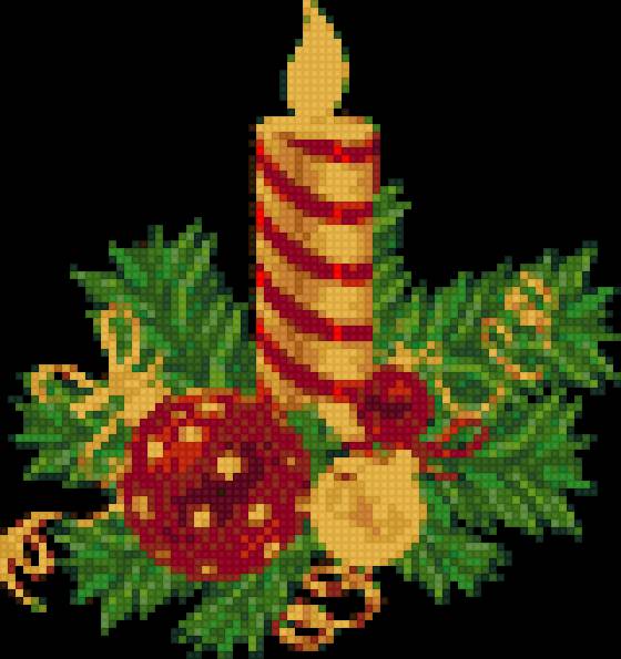 свеча - новый год - предпросмотр