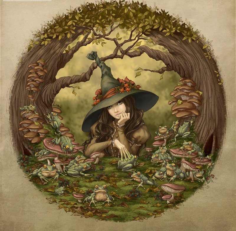 ведьмочка - девушка жэнщина фэнтази сказка - оригинал
