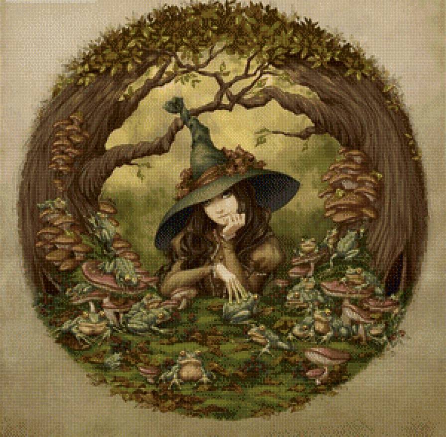 ведьмочка - девушка жэнщина фэнтази сказка - предпросмотр