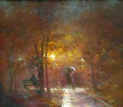 spacer w deszczu - ziwopis, pejzaz, priroda, cwety, leto - оригинал