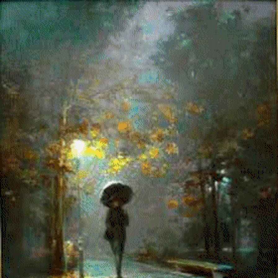 spacer w deszczu - ziwopis, pejzaz, ocen - предпросмотр