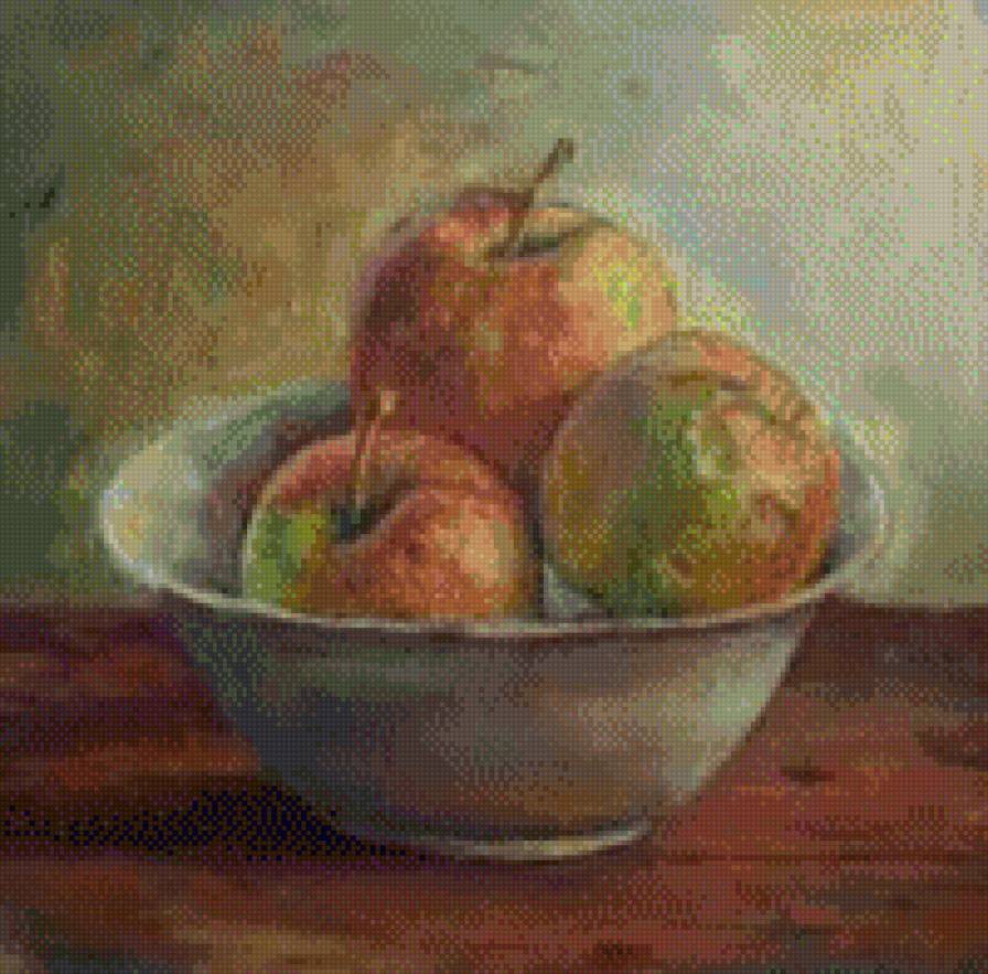 naturmort z jablokami - ziwopis, naturmort - предпросмотр