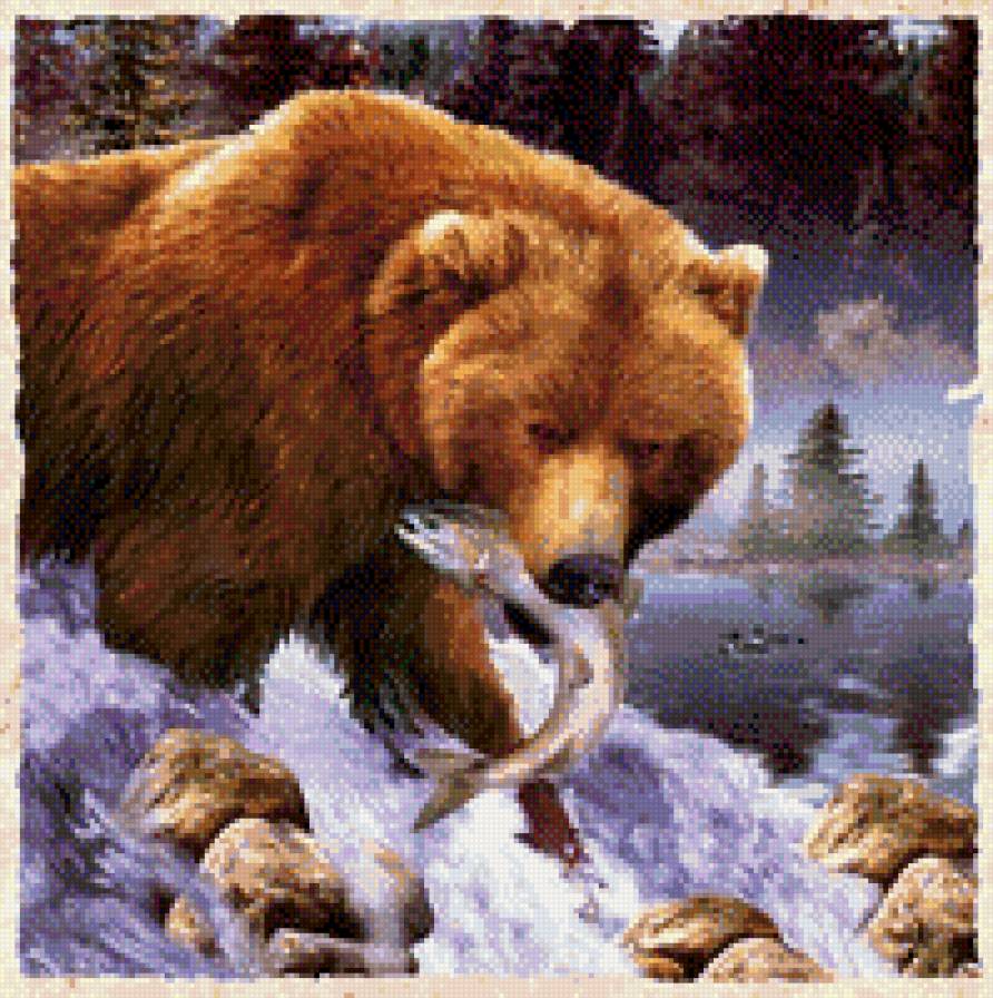 мишка на завтраке - предпросмотр