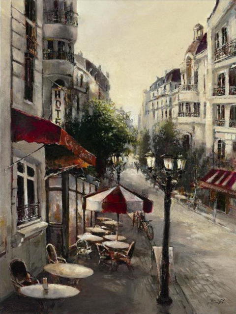 Кафе на улице - город, париж, кафе - оригинал