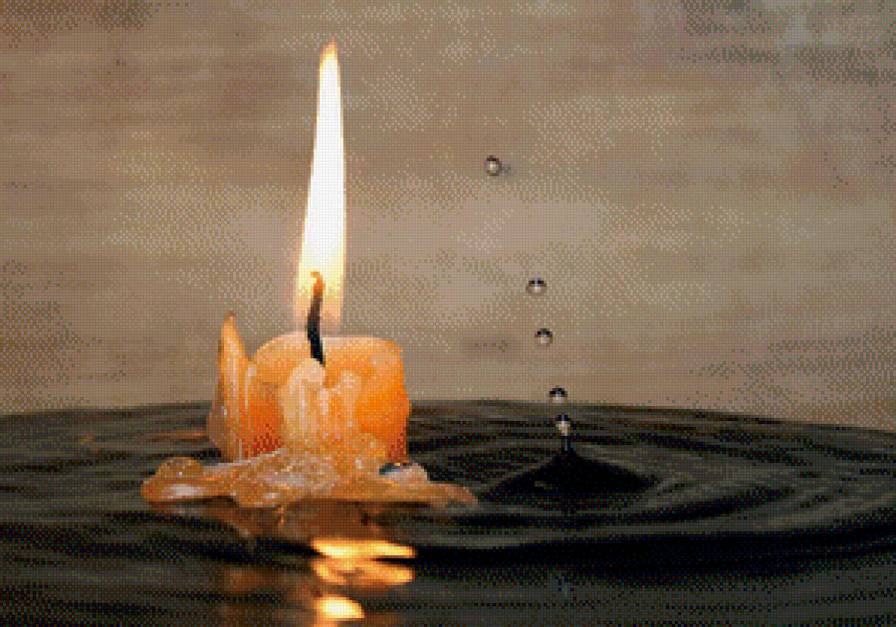 Огонь и вода. - огонь, вода, свечи - предпросмотр