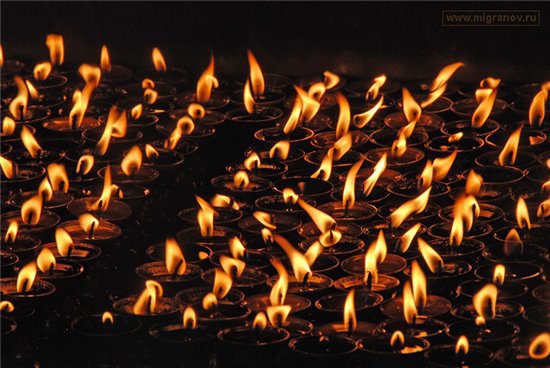 Дыхание душ... - свечи, огонь - оригинал