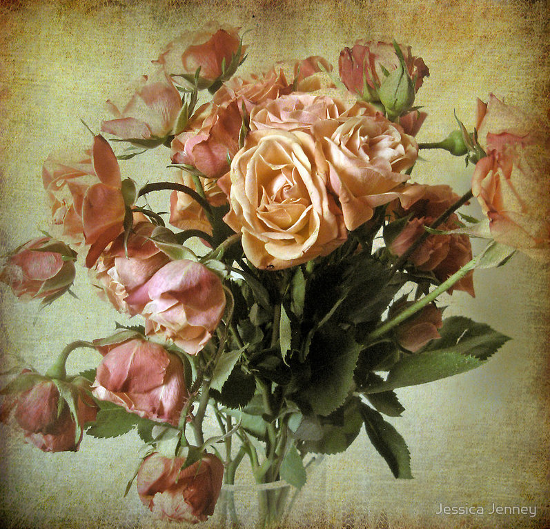 винтажные розы - винтаж, цветы - оригинал