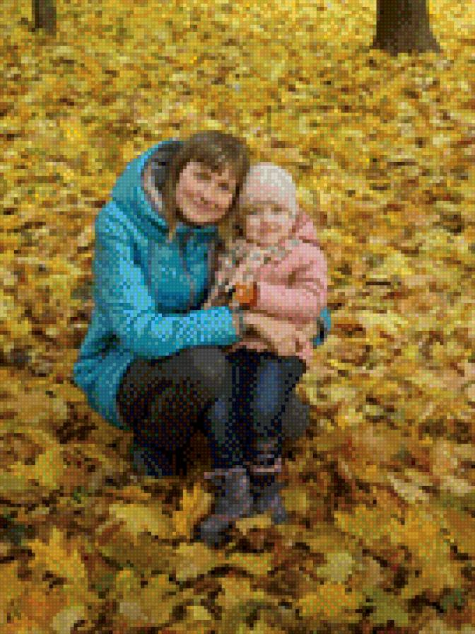 мама и дочка - осень, мама, дочка - предпросмотр