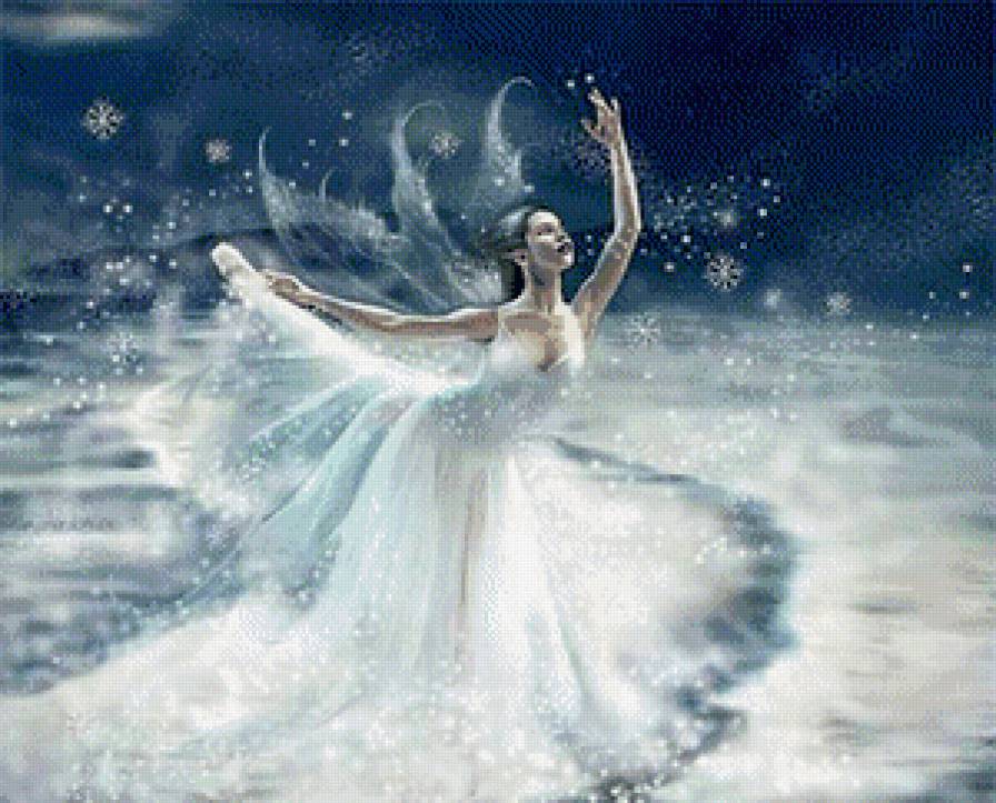 снежный балет - фэнтези, девушка, зима - предпросмотр