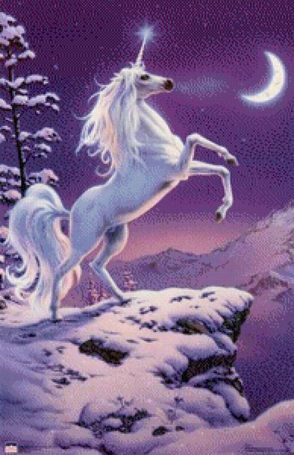 Единорог - лошади, единорог, животные, фэнтези - предпросмотр
