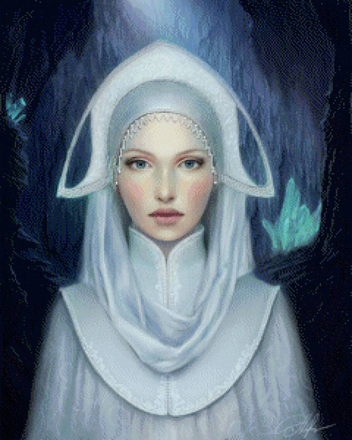 Снежная королева - девушка, красавица, фэнтези, зима - предпросмотр