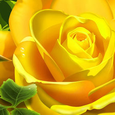 Схема вышивки «Желтая роза»