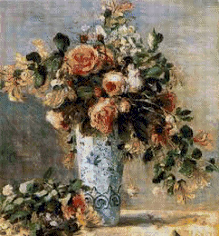 bukiet cwetow-roze - cwety, ziwopis - предпросмотр