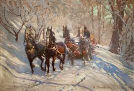 Zaprzeg - zima, pejzaz - оригинал