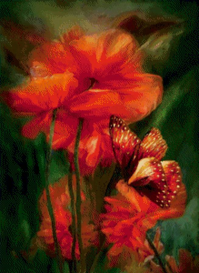 Бабочка на цветке - насекомые, бабочки - предпросмотр