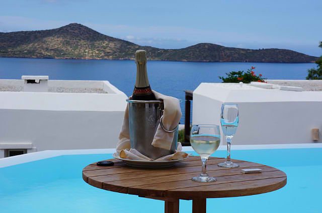 романтика - море, рай, бутылка, романтика, шампанское - оригинал