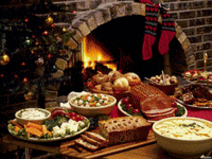 НОВОГОДНИЙ ПИР - елка, подарки, застолье, еда, праздник, новый год - предпросмотр