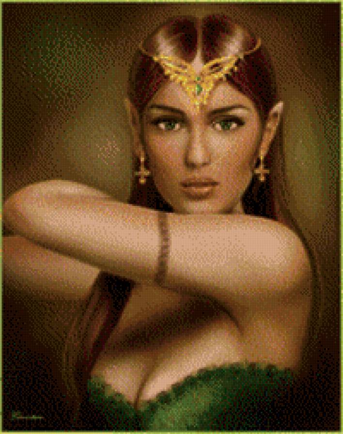 фентези-амазонка - амазонка, девушка, фея, фентези, красота - предпросмотр