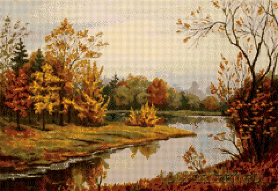 осенний пейзаж* - лес, осень, луг, природа - предпросмотр