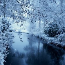 Схема вышивки «Зимний пейзаж»