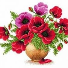 Схема вышивки «маки»