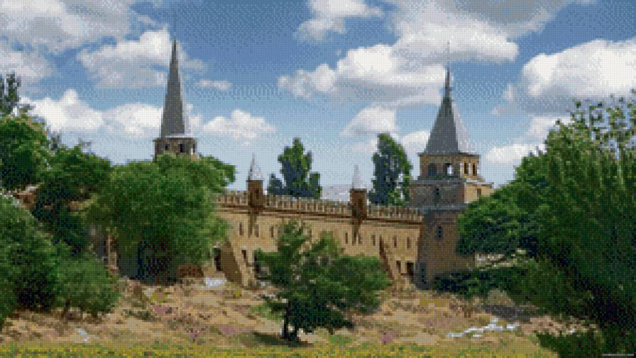 Замок - природа, замок, пейзаж, старина, лес - предпросмотр