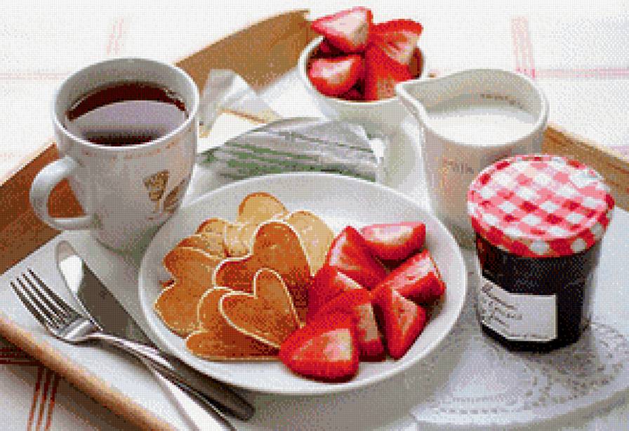 Дессерт - столовая, сливки, приборы, ягоды, чай, на кухню, фрукты - предпросмотр