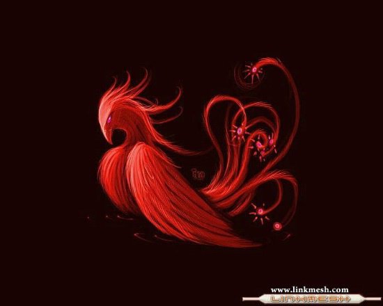 Феникс - птица, животные, картина - оригинал