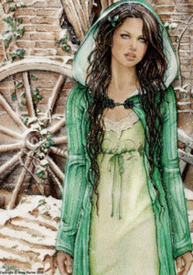 Девушка - зима, фэнтези, красавица, девушка - предпросмотр