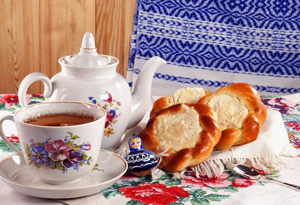 ВАТРУШКИ))) - матрешки, чайник, русский стиль, натюрморт, ватрушки - оригинал