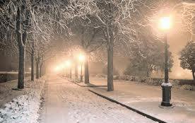 зимний вечер - зима - оригинал