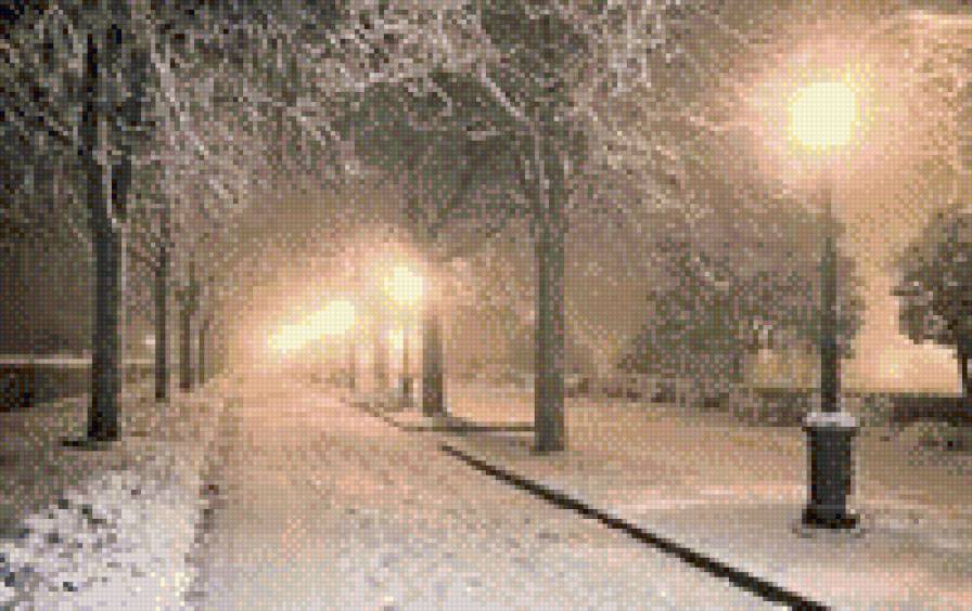 зимний вечер - зима - предпросмотр