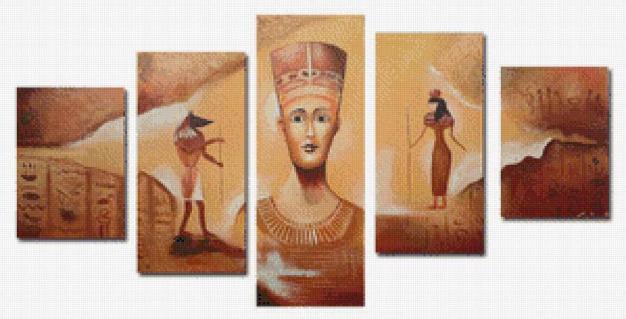 полиптих египет - фараон, пирамиды, египет - предпросмотр