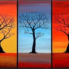 триптих деревья