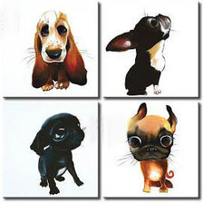 Схема вышивки «полиптих собачки»