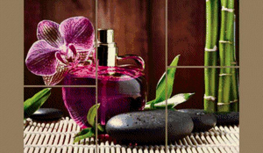 триптих орхидеи - духи, цветы, камень - предпросмотр
