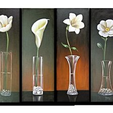 Схема вышивки «полиптих цветы»