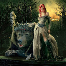 Схема вышивки «серия Девушка и зверь 3»