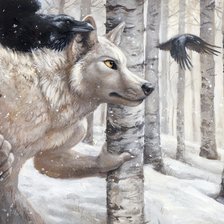 Схема вышивки «Волк»