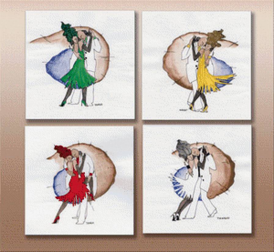 полиптих танцы - триптих, пара, двое, танец - предпросмотр