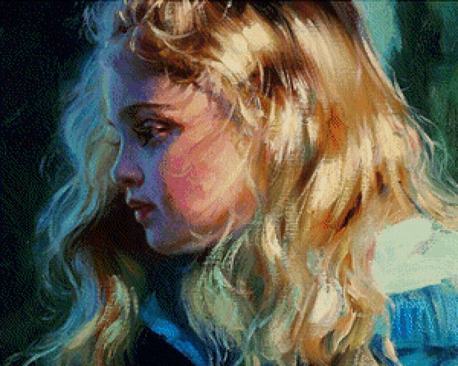 Картина Вл.Волегова - картина, девочка - предпросмотр