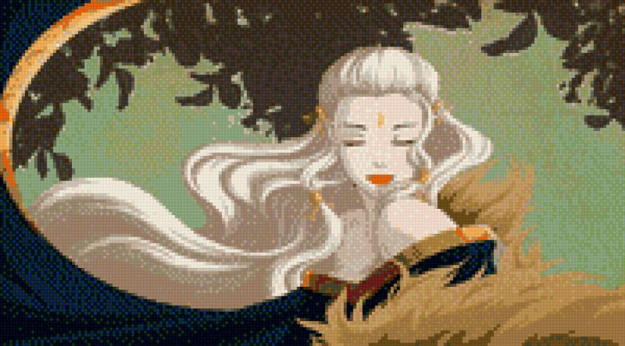 Восточная красавица - девушка, кимоно, восток, фея, портрет, япония - предпросмотр